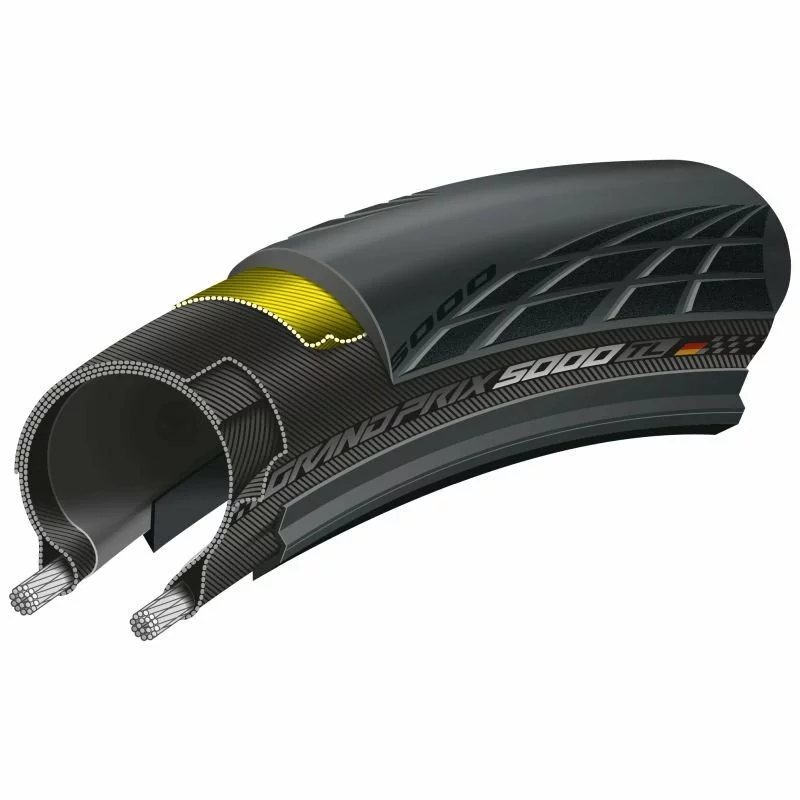 TUBELESS CONTINENTAL GRAND PRIX 5000 700X25C PLEGABLE NEGRO 1 TUBELESS CONTINENTAL GRAND PRIX 5000 700X25C PLEGABLE NEGRO