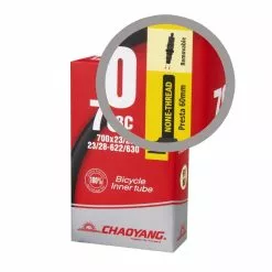 CAMARA CHAOYANG 700x23/28C PRESTA 80MM VALVULA NEGRA