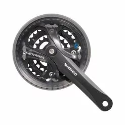 JGO. BIELAS SHIMANO 8V FC-M361 48/38/28D 175MM+CUBR.