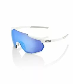 GAFAS 100% RACETRAP MATTE WHITE HIPERBLUE LENS