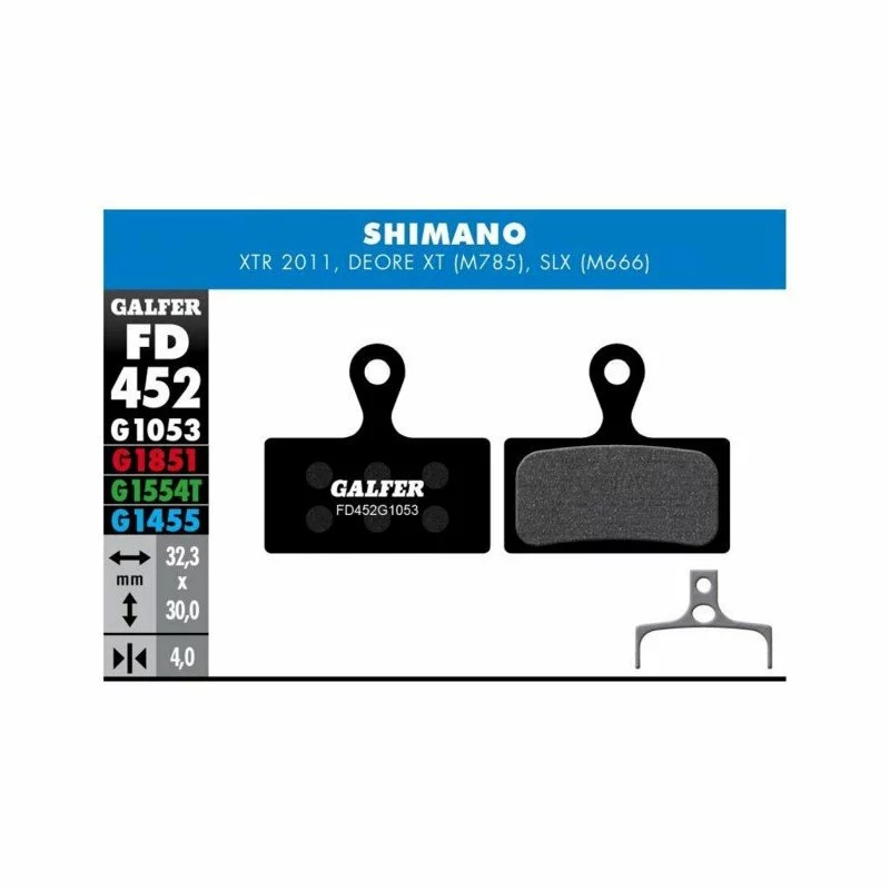 PASTILLAS FRENO GALFER BIKE PARA SHIMANO XTR - SLX 1 PASTILLAS FRENO GALFER BIKE PARA SHIMANO XTR - SLX